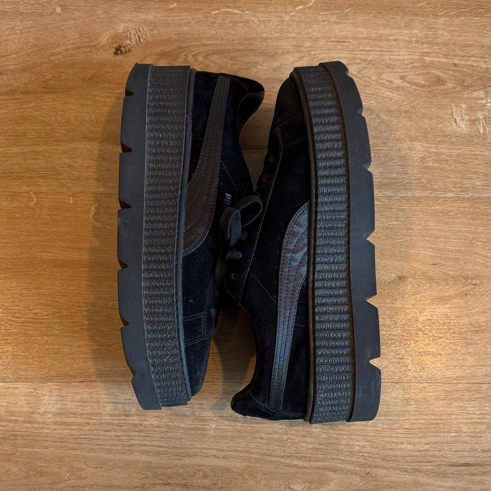 Men's Black Suede Fenty Puma Creeper Sneakers